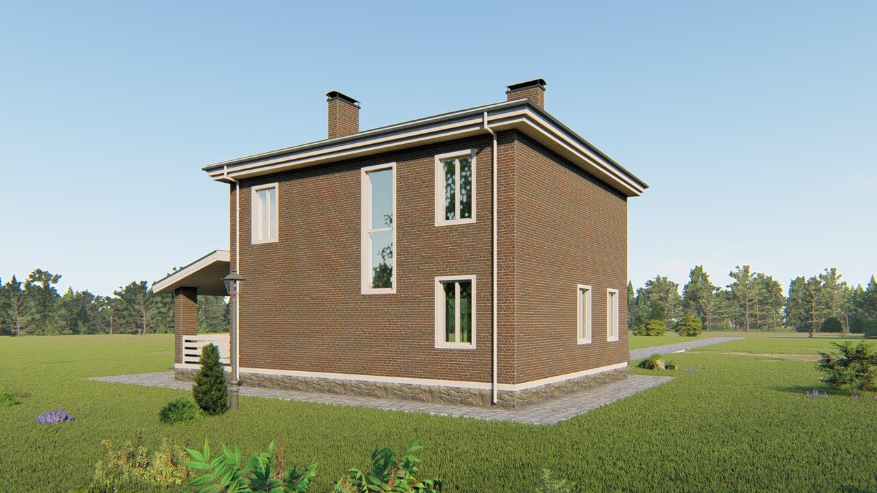 Проект жилого дома SD-proekt 22-0041 (179,04 м2, 10,39*9,48 м, керамический блок 380 мм, облицовочный кирпич) - фотография № 4