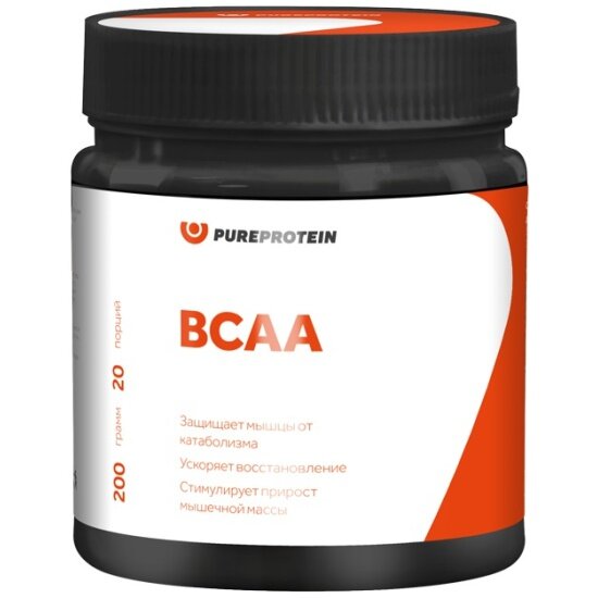 Аминокислоты Pureprotein BCAA, вкус - Апельсин 200г