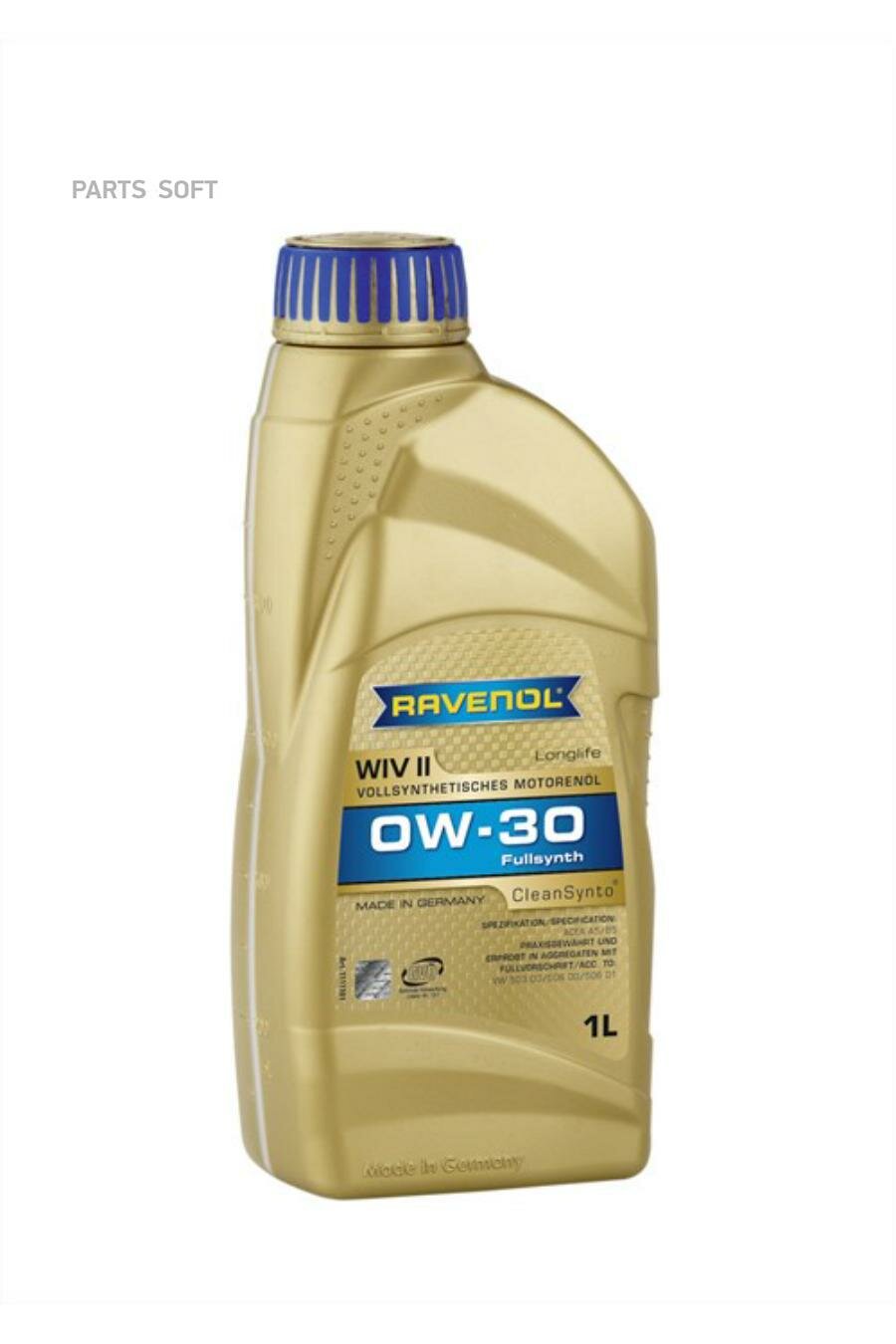RAVENOL 1111101-001-01-999 Моторное масло RAVENOL WIV II SAE 0W-30 ( 1л) new
