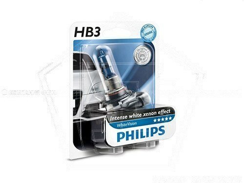 Лампа галогеновая hb3 12v 60w philips whitevision ultra 4200k p20d original (9005wvub1)