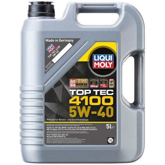 Моторное масло LIQUI MOLY Top Tec 4100 5W-40 HC-синтетическое 5 л