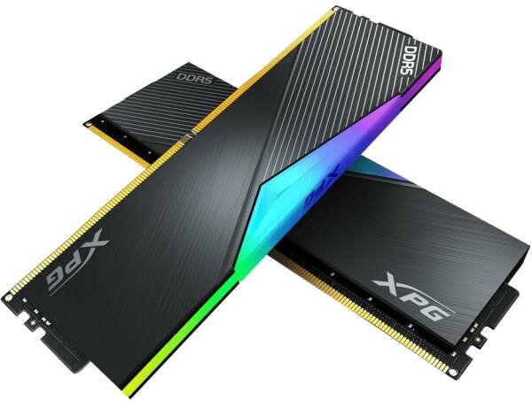 Оперативная память для компьютера 32Gb (2x16Gb) PC5-44800 5600MHz DDR5 DIMM CL36 ADATA XPG Lancer RGB AX5U5600C3616G-DCLARBK