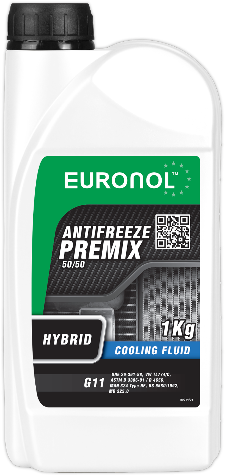 Охлаждающая жидкость EURONOL ANTIFREEZE HYBRID READY G11 1kg