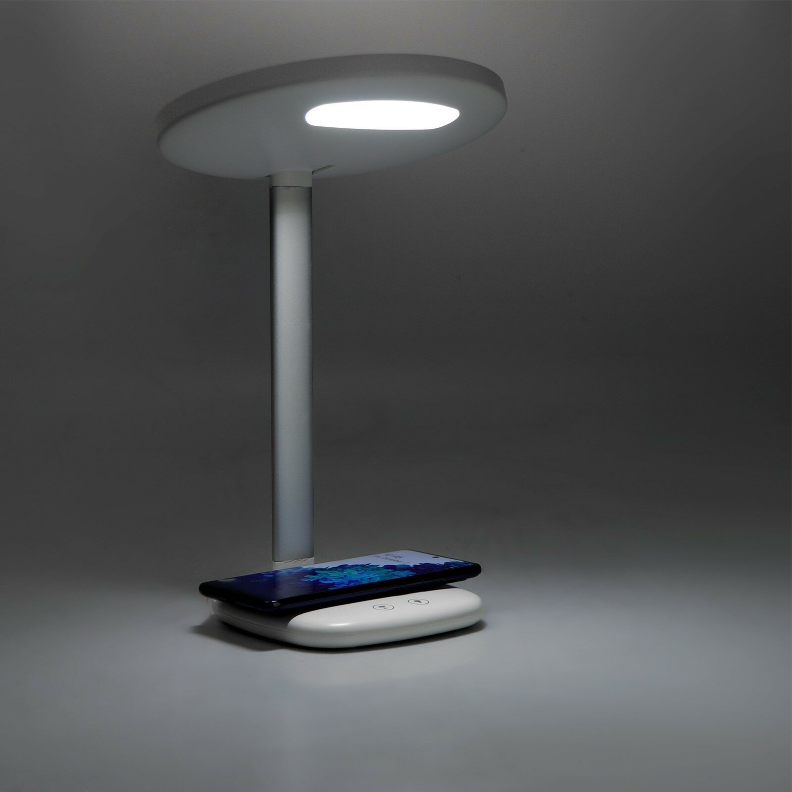 фото Уценка Зеркало Luazon KZ-08,подсветка,настольное,30 диододов,беспровод. зарядка,лампа,белое 1шт.