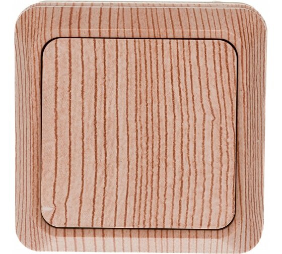 фото Выключатель Олимп одноклавишный сосна 5560797 Универсал