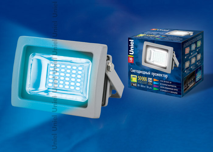 фото Uniel Прожектор LED IP65 серый