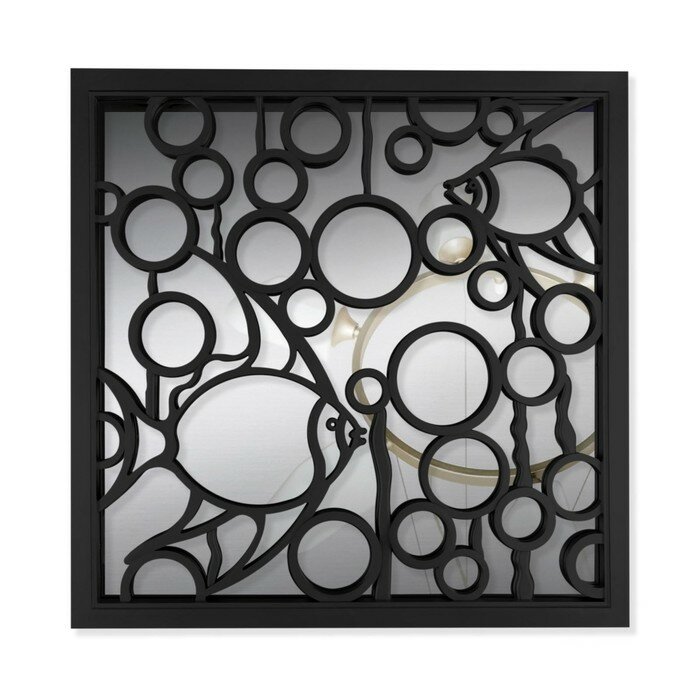 Queen fair Зеркало настенное «Рыбка», зеркальная поверхность 34,5 × 34,5 см, цвет чёрный - фотография № 2