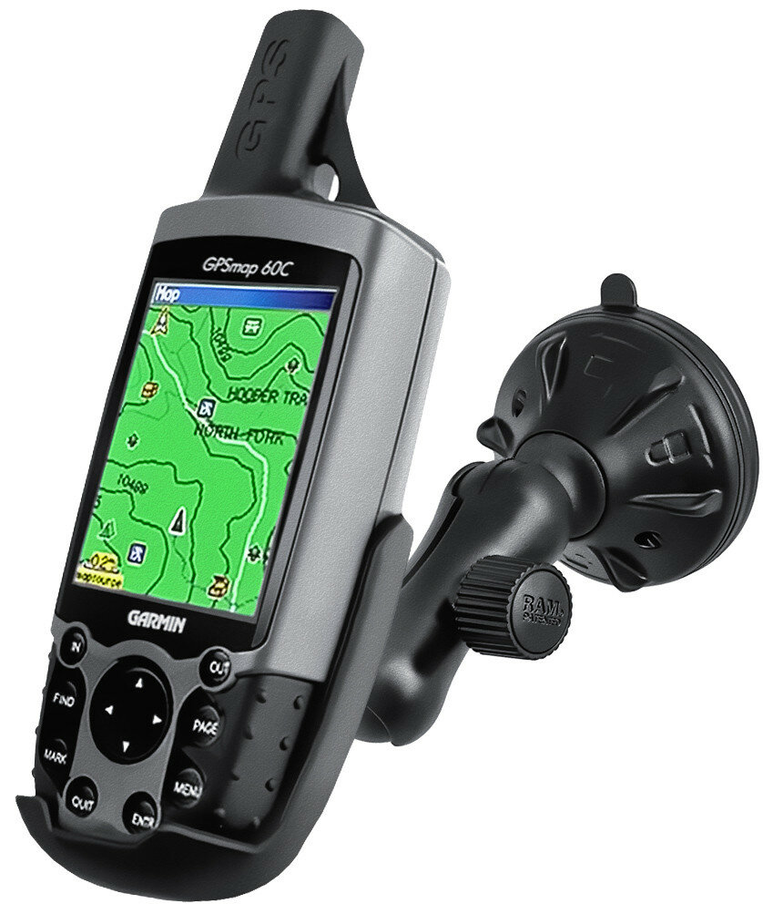 RAP-B-166-2-GA12U Низкопрофильная присоска RAM Twist-Lock для Garmin GPS 60+