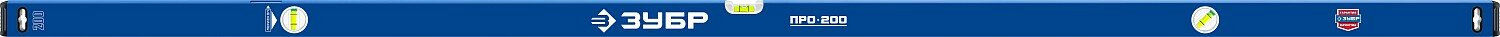 Усиленный уровень ЗУБР 2000 мм с зеркальным глазком Профессионал (34590-200)