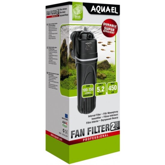 Внутренний фильтр AQUAEL FAN FILTER 2 plus для аквариума 100 - 150 л (450 л/ч, 5.2 Вт)