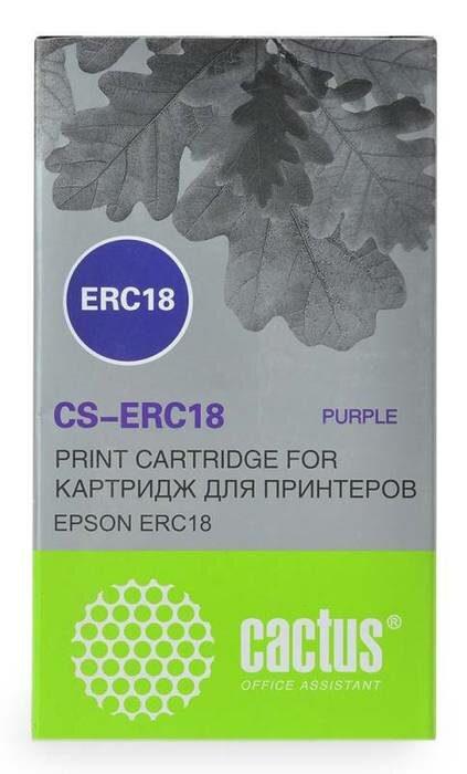Картридж ленточный Cactus CS-ERC18, для Epson, фиолетовый