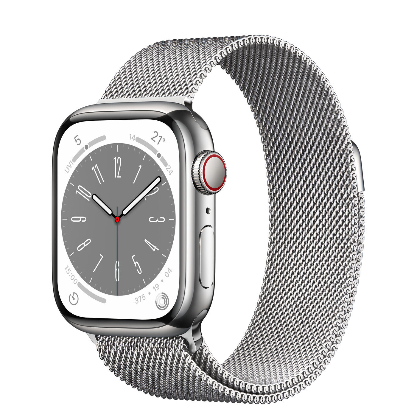 Часы Apple Watch Series 8 GPS + Cellular 41mm (Silver Stainless Steel Case with Milanese Loop)