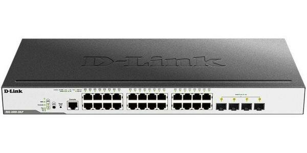 Коммутатор D-Link DGS-3000-28LP DGS-3000-28LP/B1A 24G 4SFP 24PoE 193W управляемый