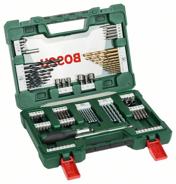 Набор Bosch V-Line 91 с отверткой-трещоткой и магнитной ручкой (2.607.017.195)