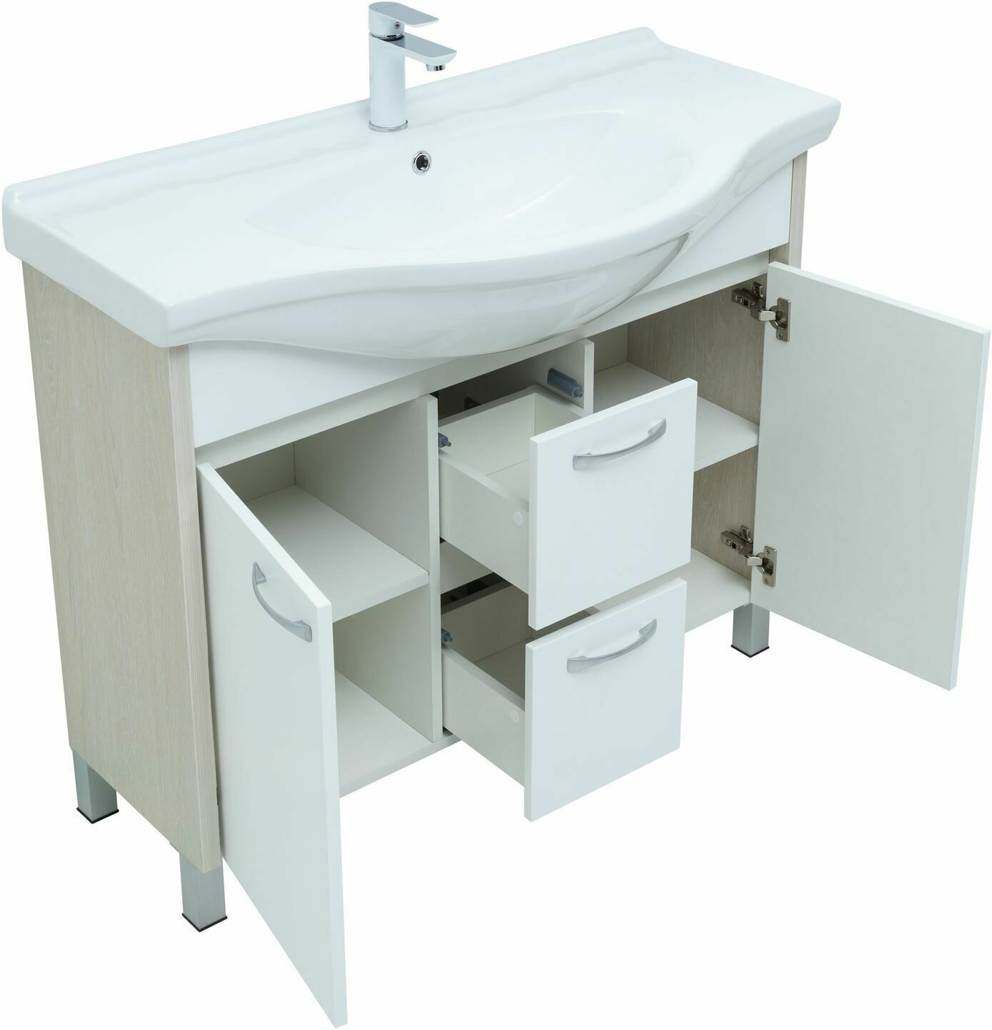 Тумба под раковину Aquanet Донна 98 00274164 - фото №3