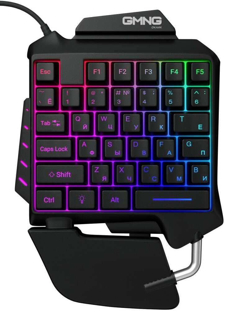 Игровой блок Oklick GMNG 703GK черный USB for gamer LED