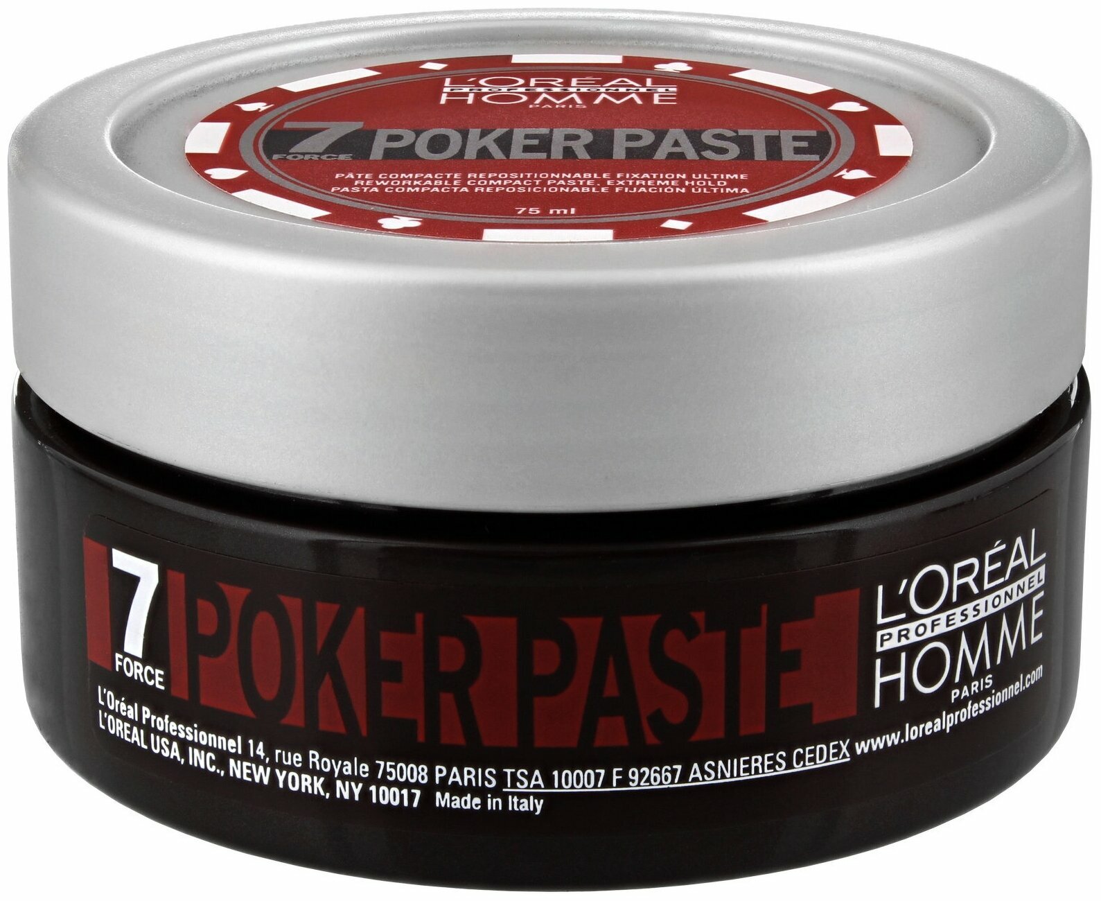 Паста для волос моделирующая экстрасильной фиксации L'Oreal Professional Homme Poker Paste 75 мл