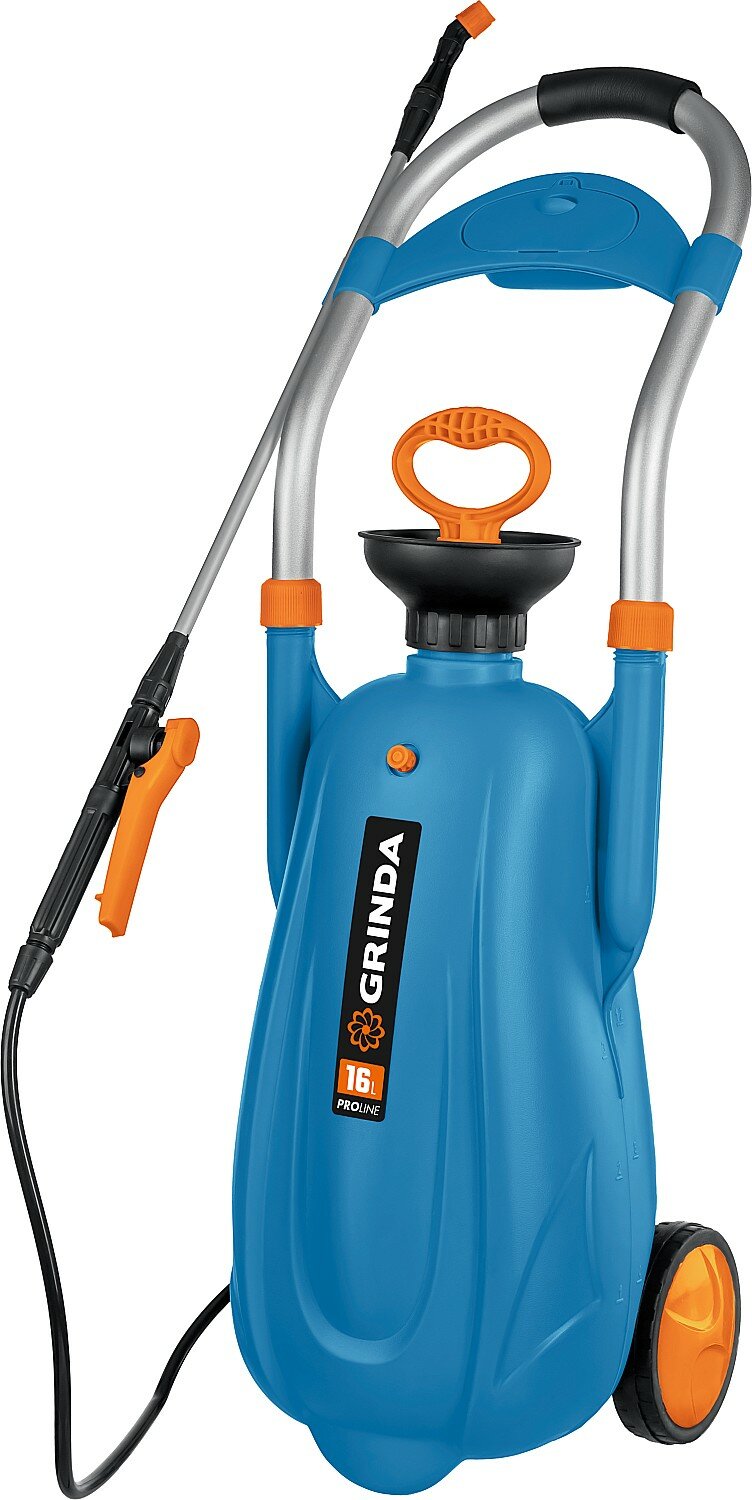 фото Опрыскиватель GRINDA "Handy Spray" садовый, 16 л, с телескоп. удлинителем, на колесах (8-425163)
