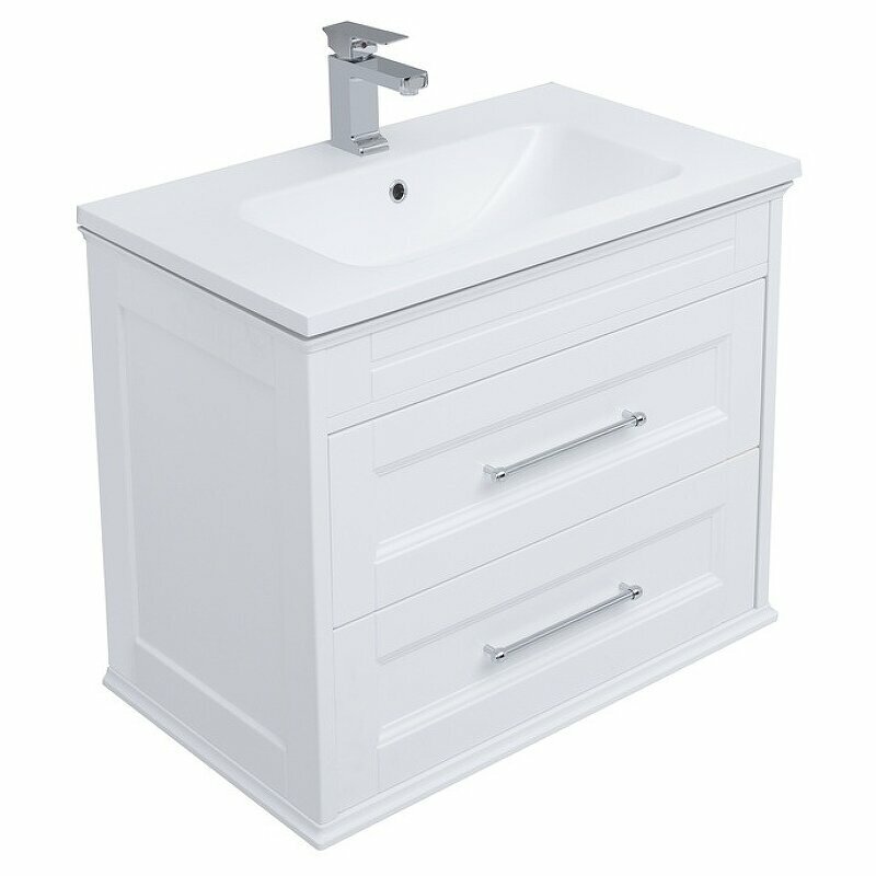 Комплект мебели для ванной Aquanet Бостон M 80 259387 подвесной Белый матовый - фотография № 7