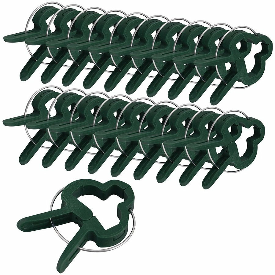 фото Набор зажимов для растений. 20 шт. Размер 3х4х0,7см. NEW