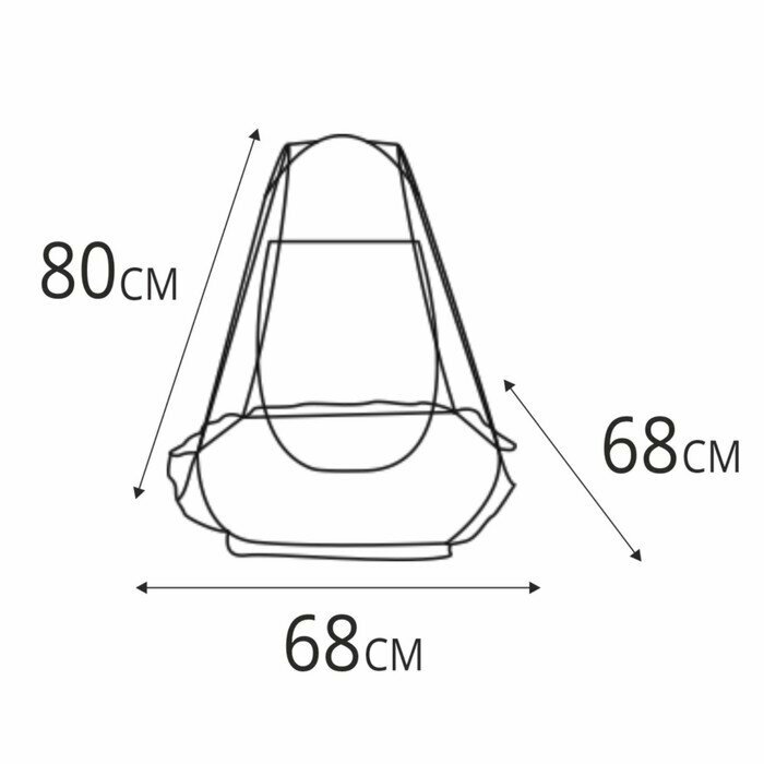 Парник-палатка 68 × 68 × 80 см, металлическая проволока+пвх чехол - фотография № 6
