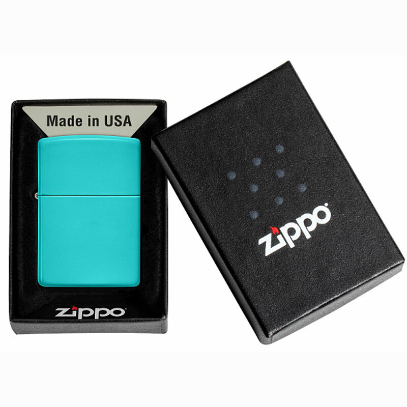 Зажигалка Zippo Classic Flat Turquoise 49454 - фотография № 10