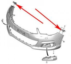 Кронштейн переднего бампера (комп.) c4 b7 Citroen / Peugeot 7416W8 Citroen / Peugeot: 7416W8 Citroën C4 Ii (B7)