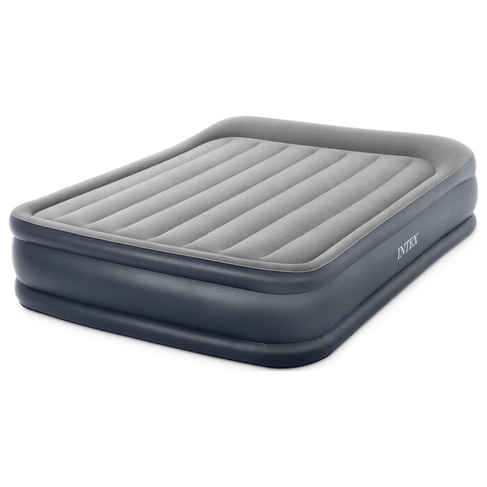 INTEX Кровать надувная Deluxe Queen, 152 х 203 х 42 см, с встроенным насосом 220V, 64136 INTEX