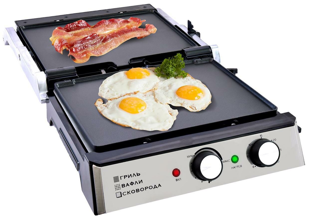 Электрический гриль GFGRIL GF-180 3 IN 1 WAFFLE & GRILL & GRIDDLE - фотография № 7