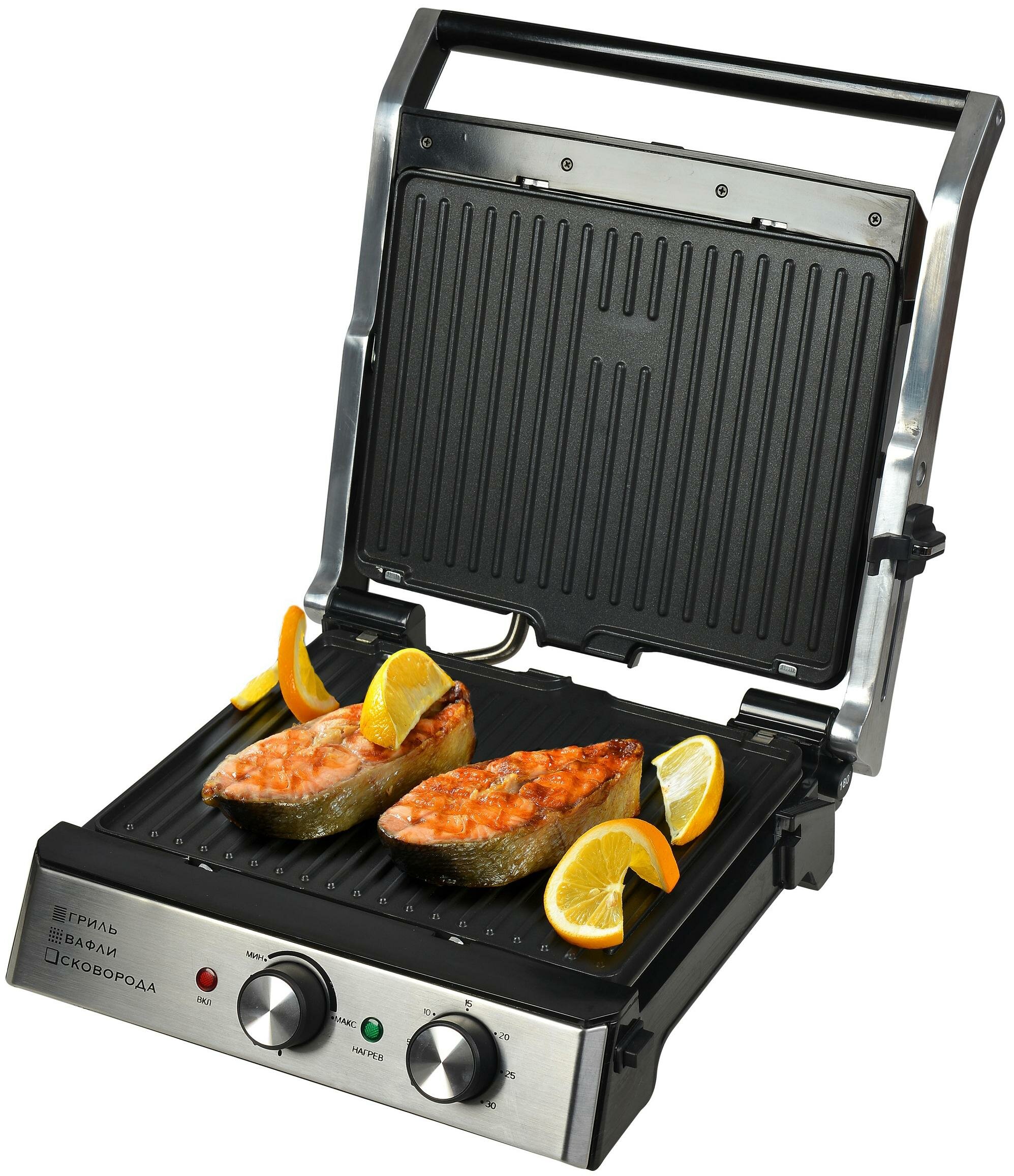 Электрический гриль GFGRIL GF-180 3 IN 1 WAFFLE & GRILL & GRIDDLE - фотография № 4