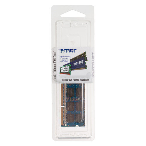 Модуль памяти Patriot PSD34G13332S DDR3 - 4ГБ 1333, SO-DIMM, Ret