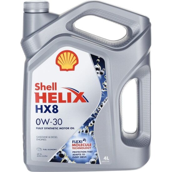 Моторное масло SHELL Helix HX8 0W-30 синтетическое 4 л