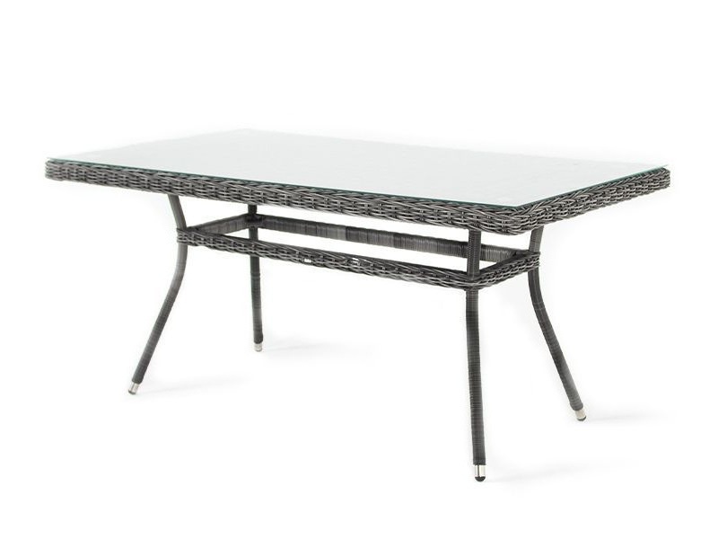 "Латте" плетеный стол из искусственного ротанга 160х90см, графит - фотография № 11