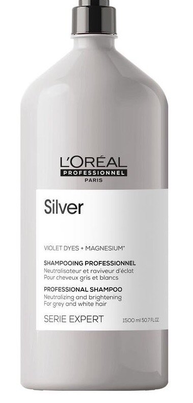 Шампунь для волос L'Oreal Professional Silver Shampoo для осветленных и седых волос 1500 мл