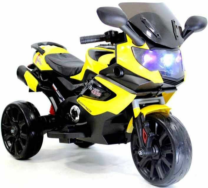 Электромобиль RiverToys Трицикл K222KK Желтый