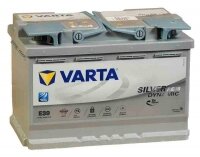 Аккумулятор автомобильный Varta Silver Dynamic AGM E39 70 А/ч 760 A обр. пол. Евро авто (278x175x190) 570901