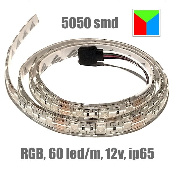 Светодиодная лента RGB 5050-60 IP65 - фотография № 1