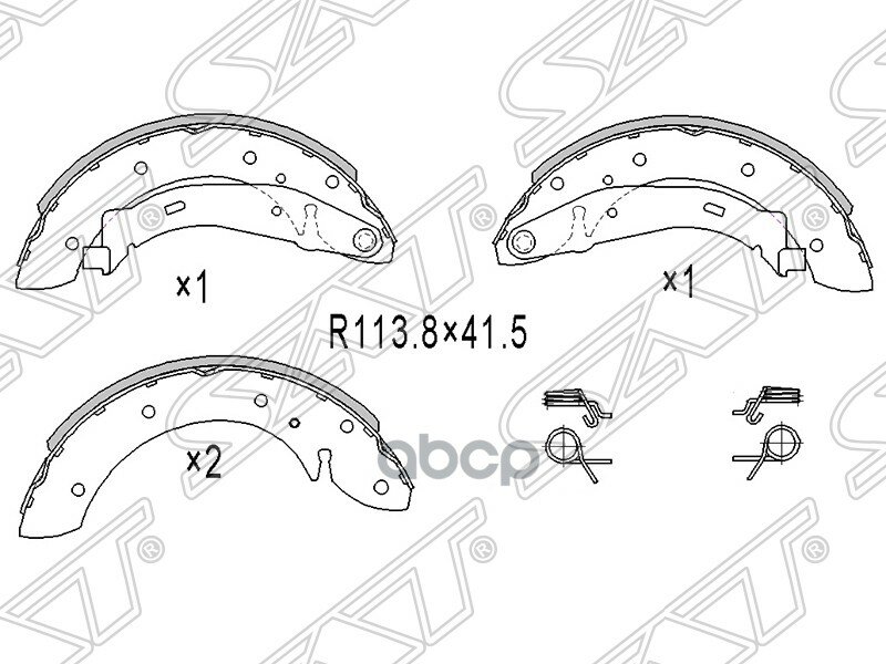 Колодки Тормозные Зад Peugeot Partner 06- Барабан Sat арт. ST-4241L6