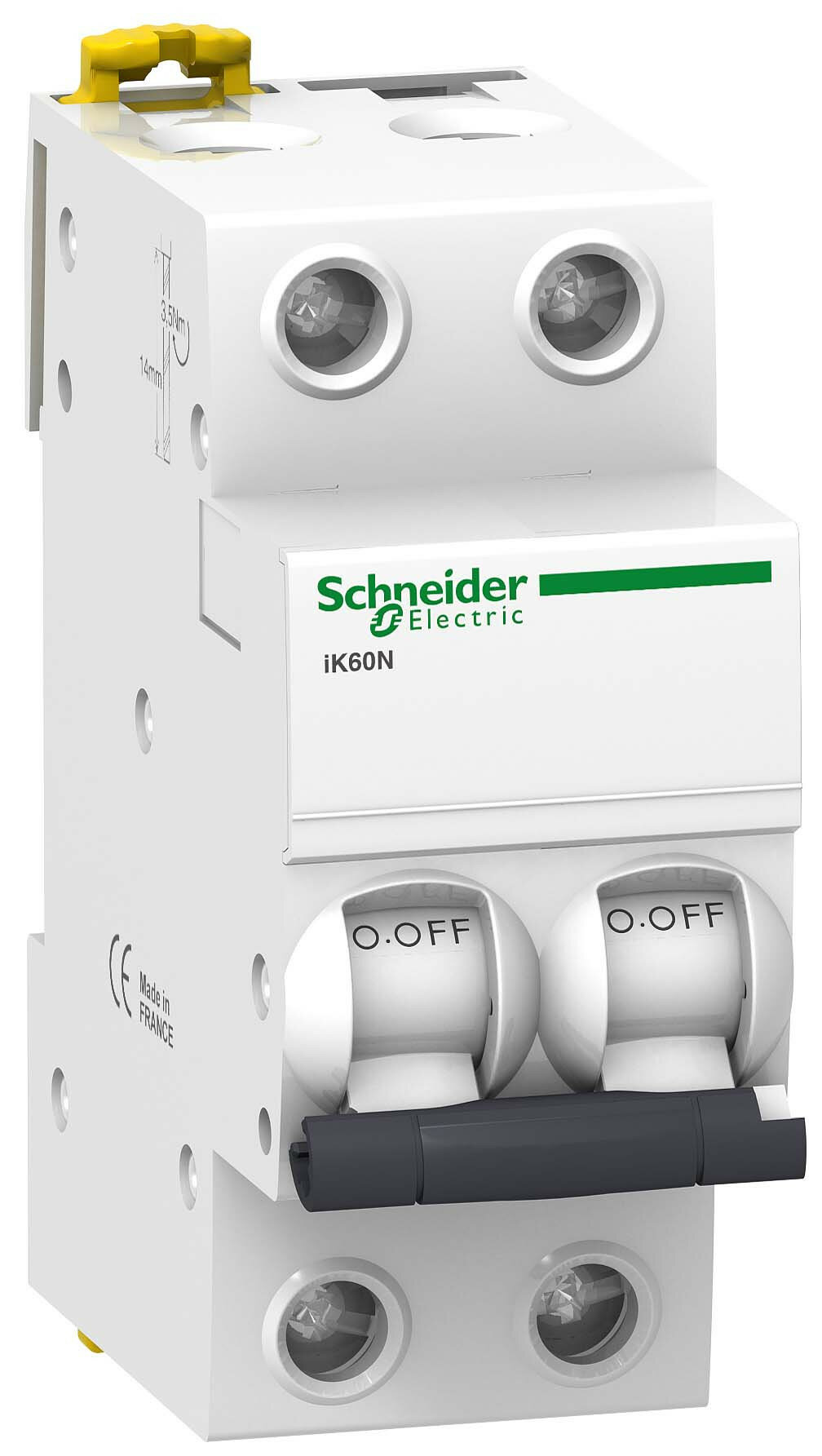 Автоматический выключатель Schneider Electric Acti 9 iK60 2P 10А (C) 6kA, A9K24210