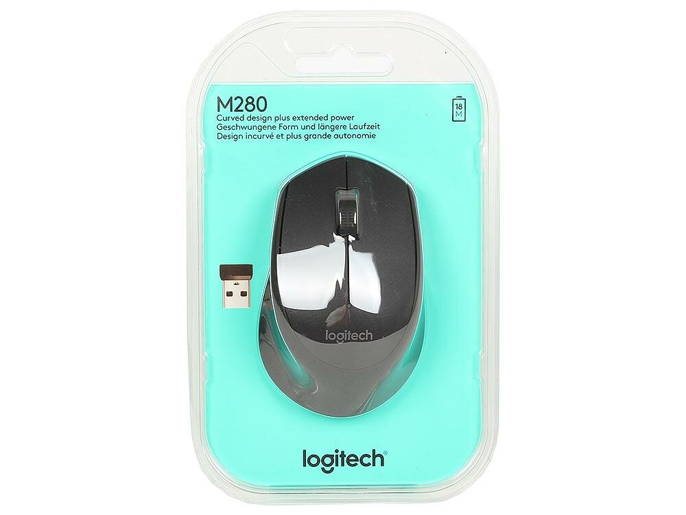  (910-004287) Logitech Wireless Mouse M280 Black EWR