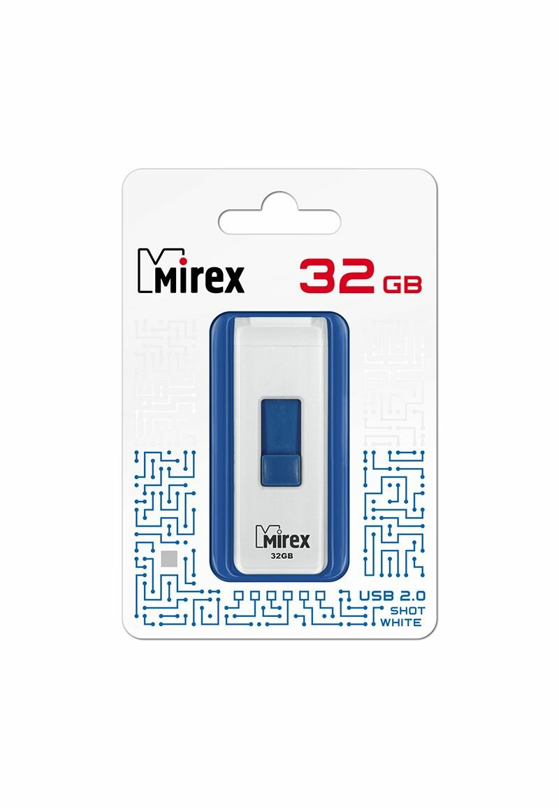 Флешка MIREX SHOT (32 Gb) WHITE