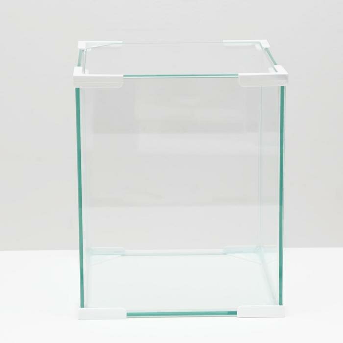 Пижон Аквариум Куб белый уголок, покровное стекло, 50л, 35 x 35 x 40 см - фотография № 2