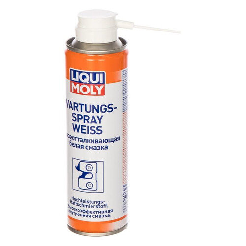 Смазка адгезионная LIQUI MOLY Wartungs-Spray weiss, противокоррозийная, 0.25л [3953]