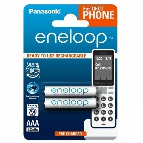 Аккумуляторы Panasonic eneloop BK-4MCCE/2DE 750мАч AAA DECT BL2