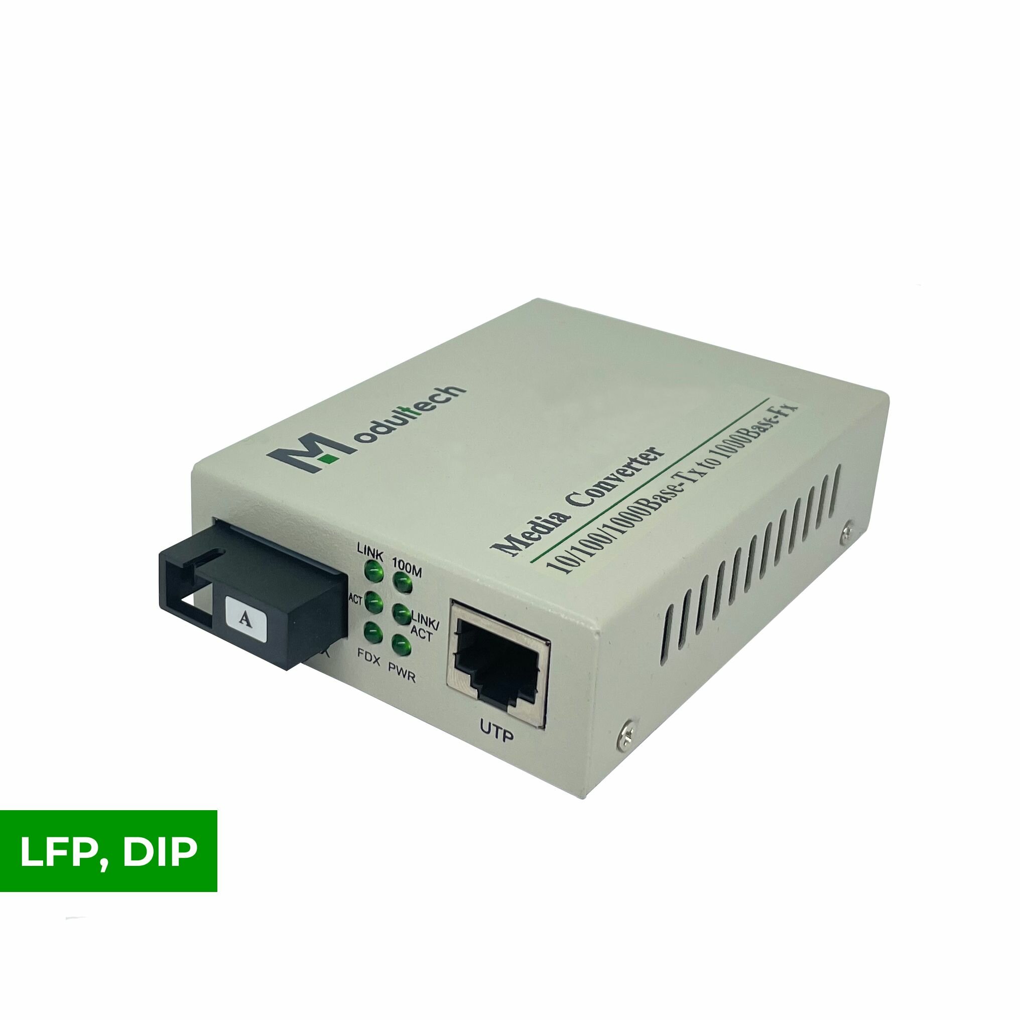 Медиаконвертер WDM 20 км 10/100/1000 Base-T – 1000 Base-FX Tx:1310/Rx:1550 RJ-45 SC LFP