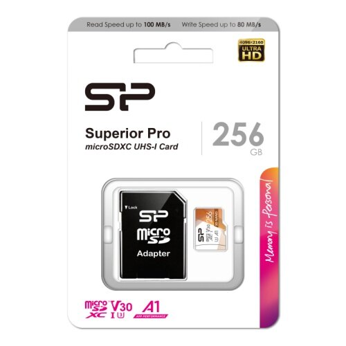 Карты памяти micro SDXC 256Gb Silicon Power Superior Pro UHS-I U3 V30 A1