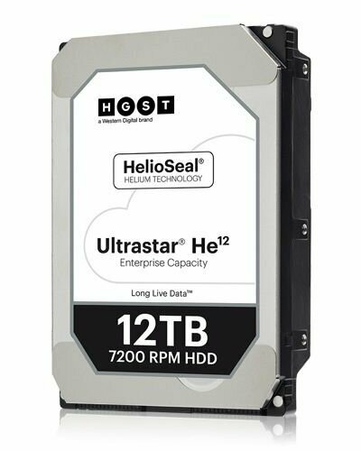 Жесткий диск HDD HGST HUH721212ALE604 Ultrastar HE12 /SATA III/12 TB 7200об/мин/Скорость чтения 255МБайт/с Скорость записи