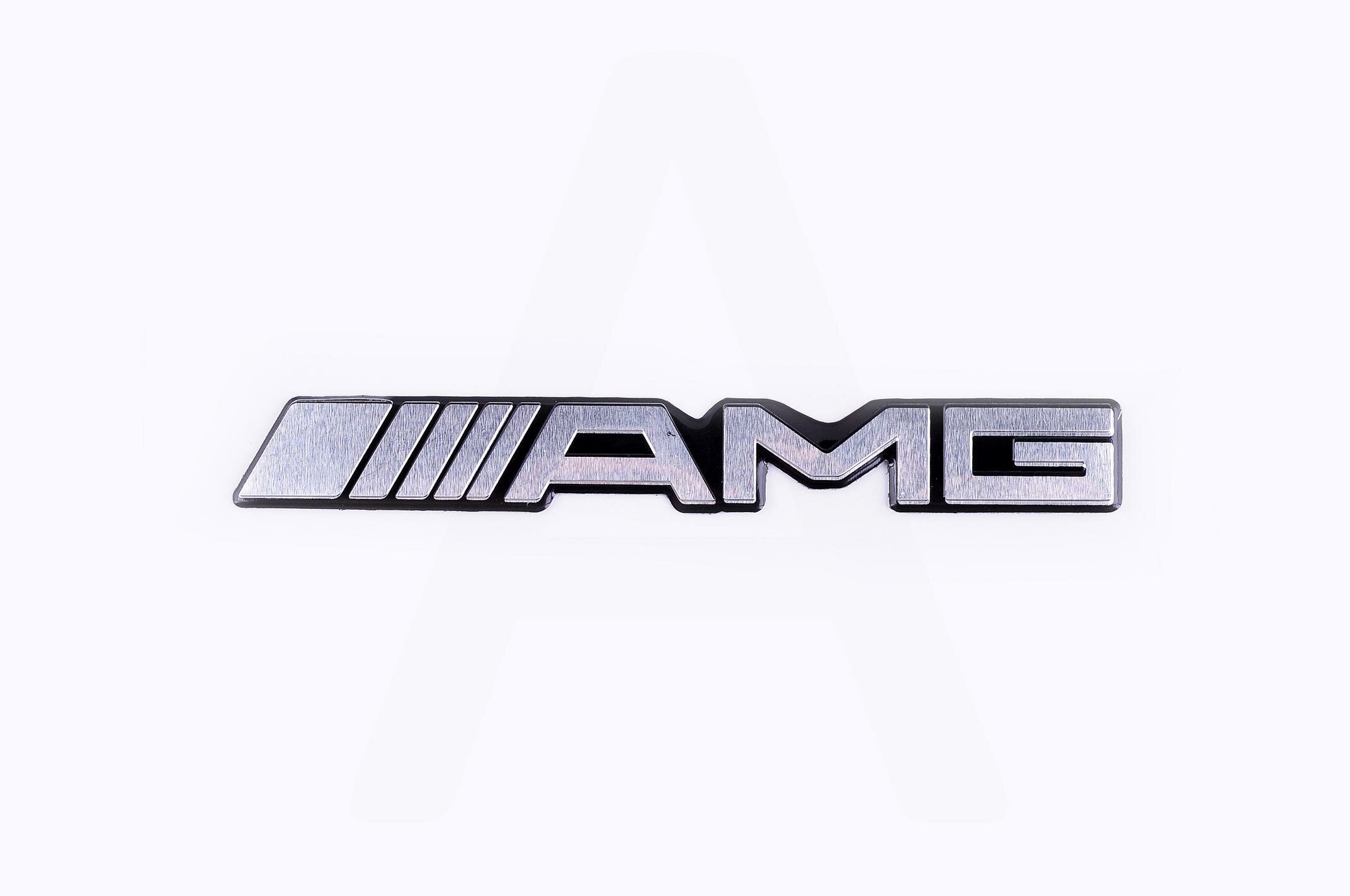 Наклейка логотип AMG (15x2см, алюминий) (#1642)