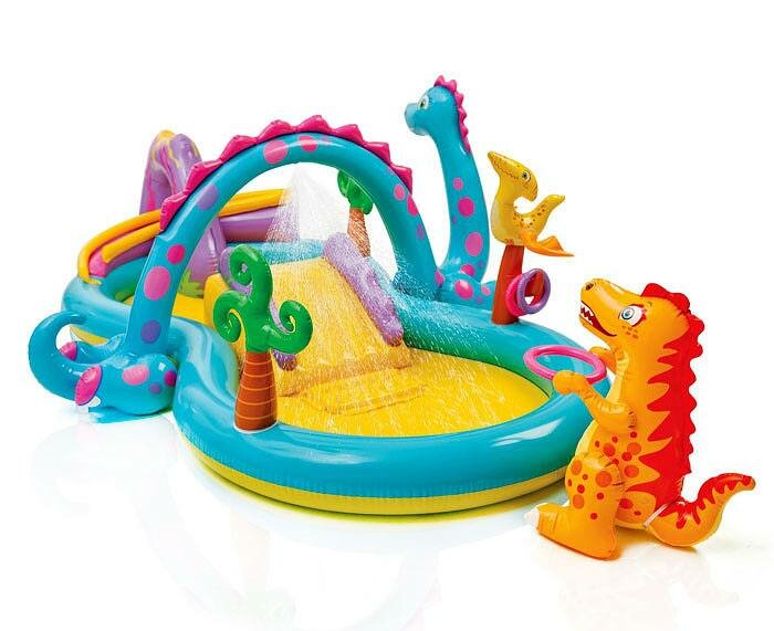 Игровой центр Intex Dinoland надувной, с горкой 333х229х112 см (57135NP)