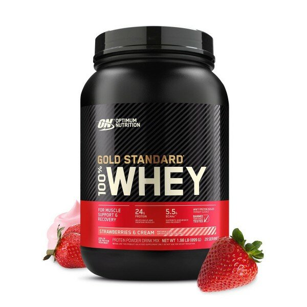 Optimum Nutrition Протеин Optimum Nutrition 100% Whey Gold Standard, 899 г, клубничный крем